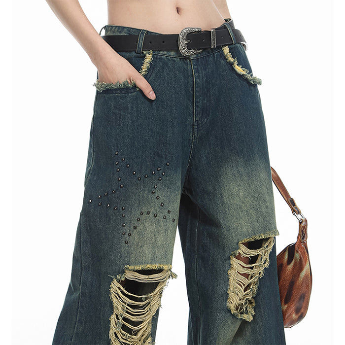 Star Girl Destroyed Jeans Maxct