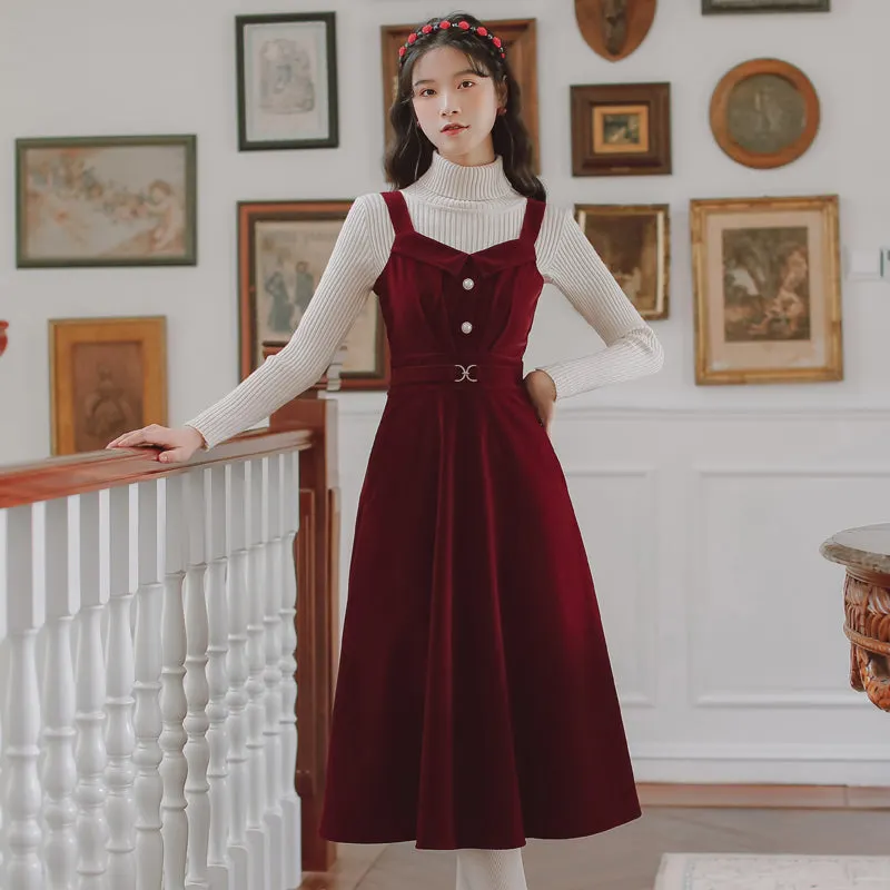 Corduroy Pearl Cami Midi Dress Maxct