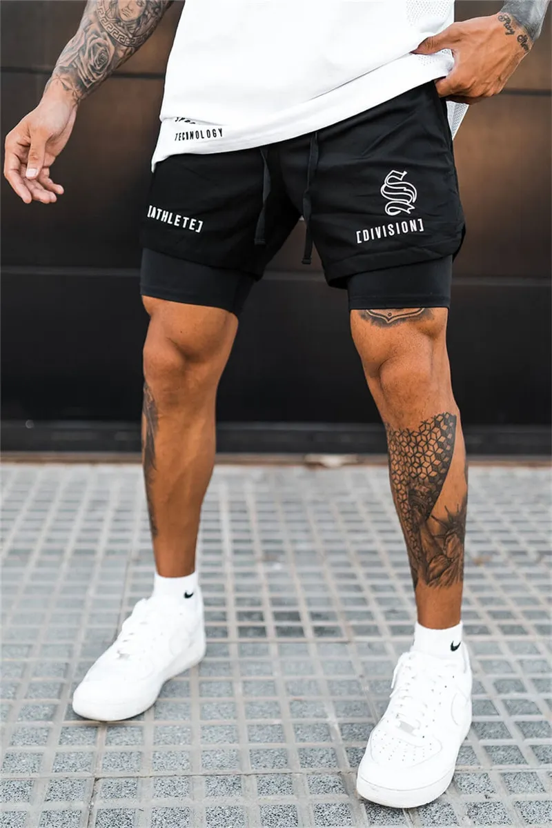 2-in-1 Running and Gym Shorts for Men: Quick Dry Fitness - true deals club