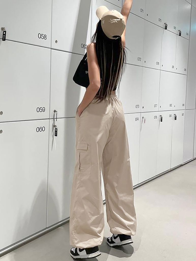 Maxct Vintage Oversized Parachute Cargo Pants