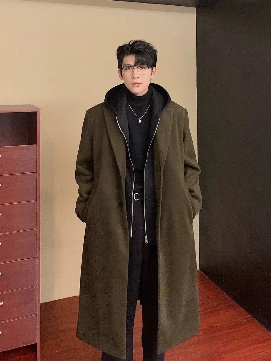 Maxct Hooded Two-piece Wool Trench Coat