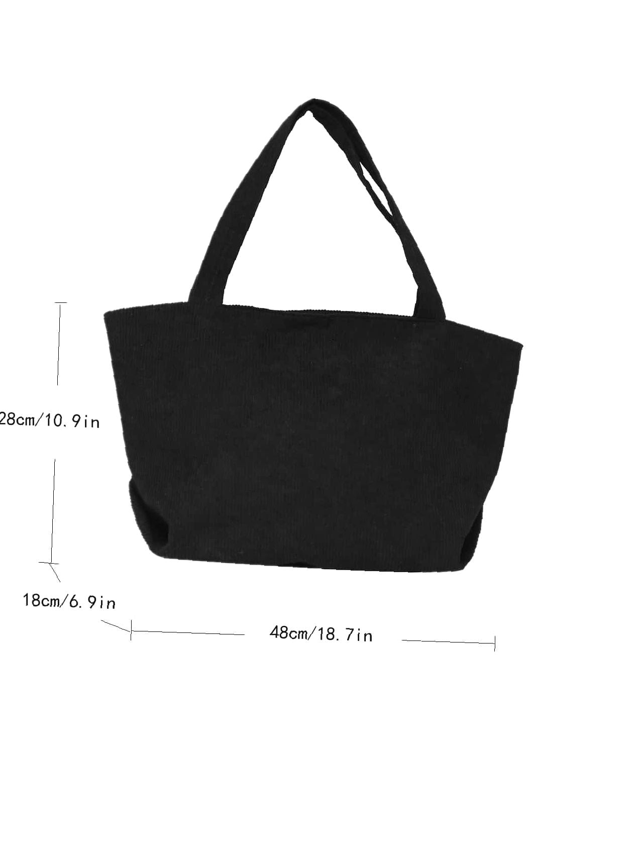 Maxct - Large Capacity Corduroy Shoulder Tote Bag  - Women Tote Bags