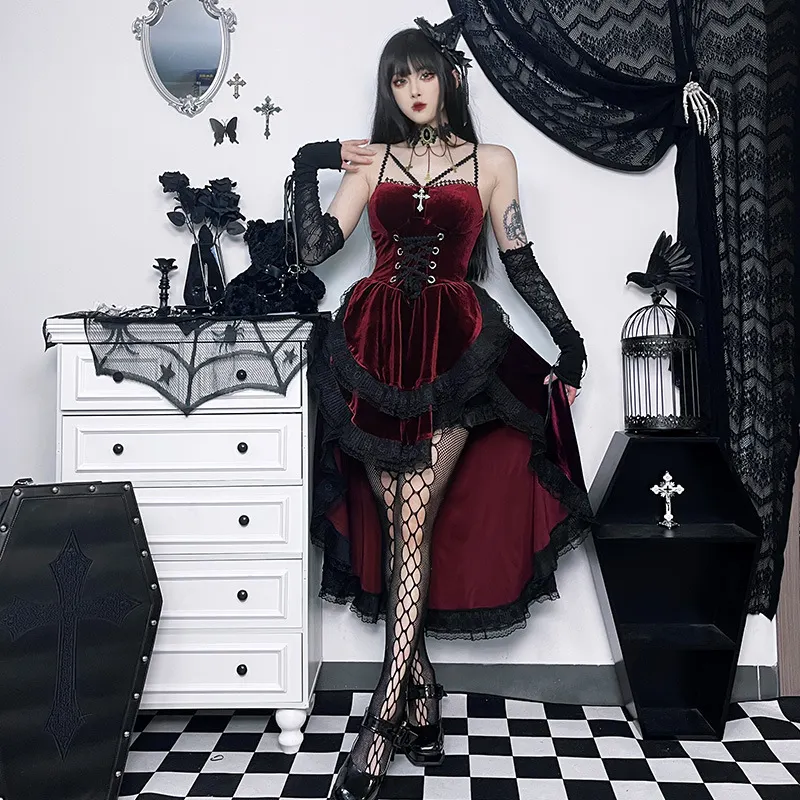 Maxct Autumn's New Dark Sexy Hot Girl Slim, Neck Tie, Waist Tie, Dress Girl