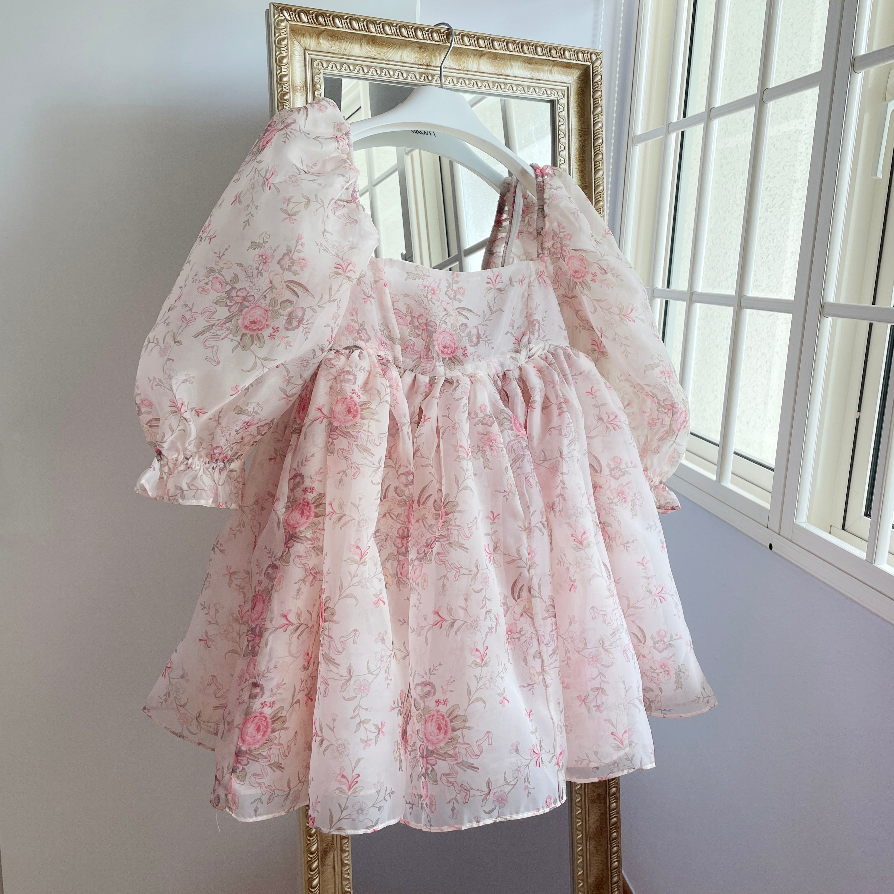 French Rose Mini Puff Dress Maxct