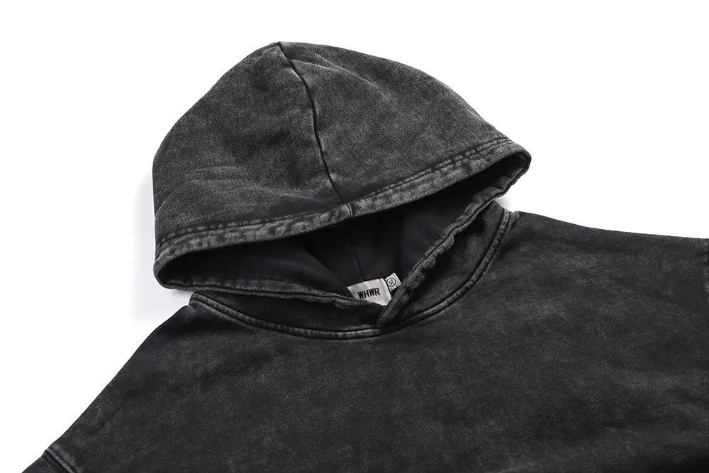 Gothic Washed Cotton Pullover Hoodie - Streetwear Style for Men and Women - true deals club