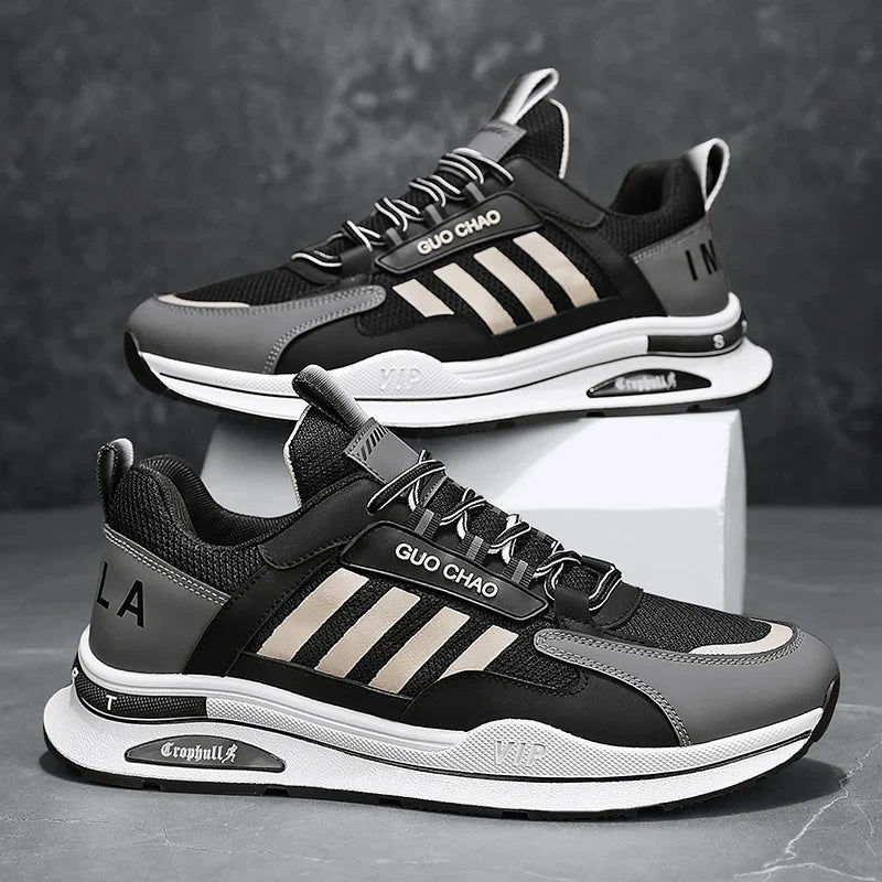 Men's Luxury Leather Sneakers Comfortable Summer Running Shoes Maxct