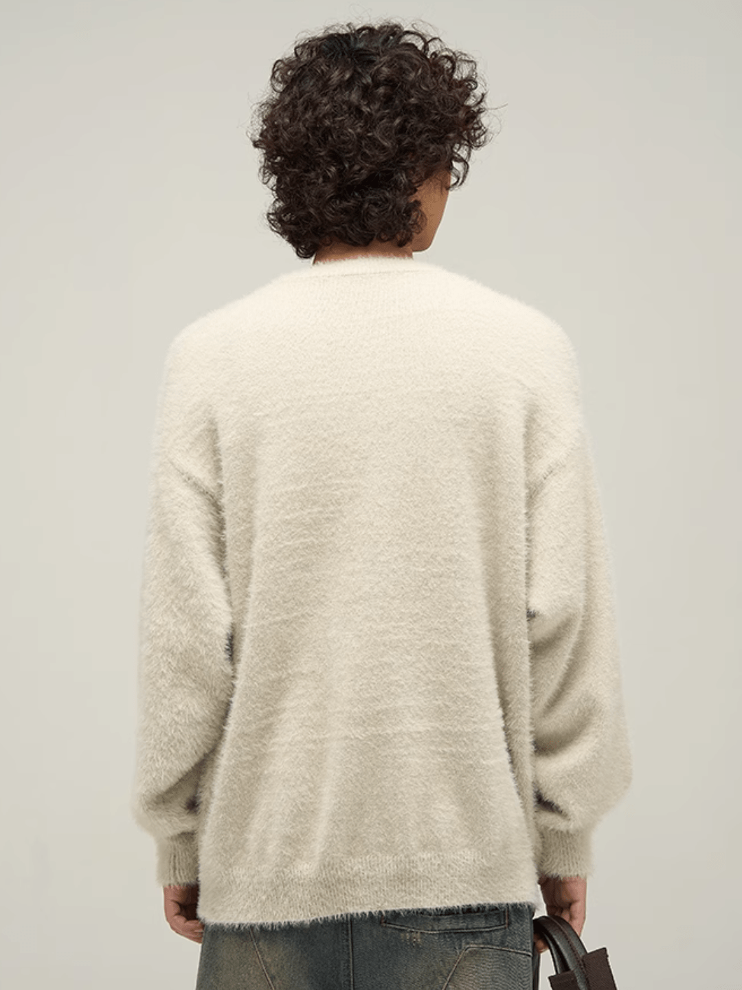 Maxct [Motherfucker] Lazy Wind Round Neck Knit Sweater Na709