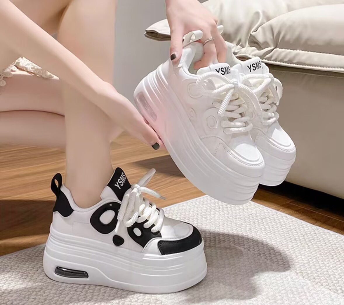 white platform sneakers - true-deals-club