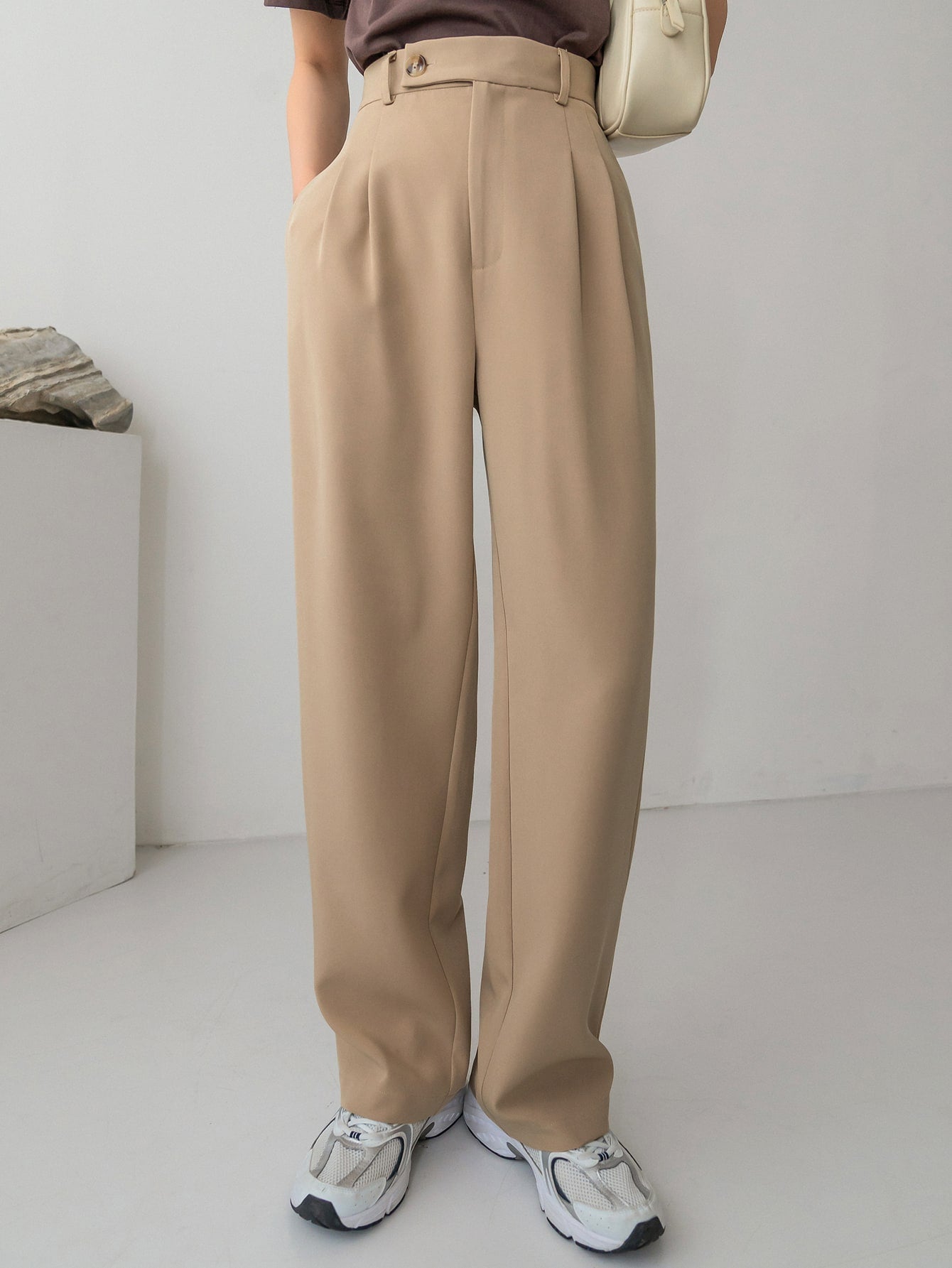 Maxct High Waist Plicated Detail Tailored Pants