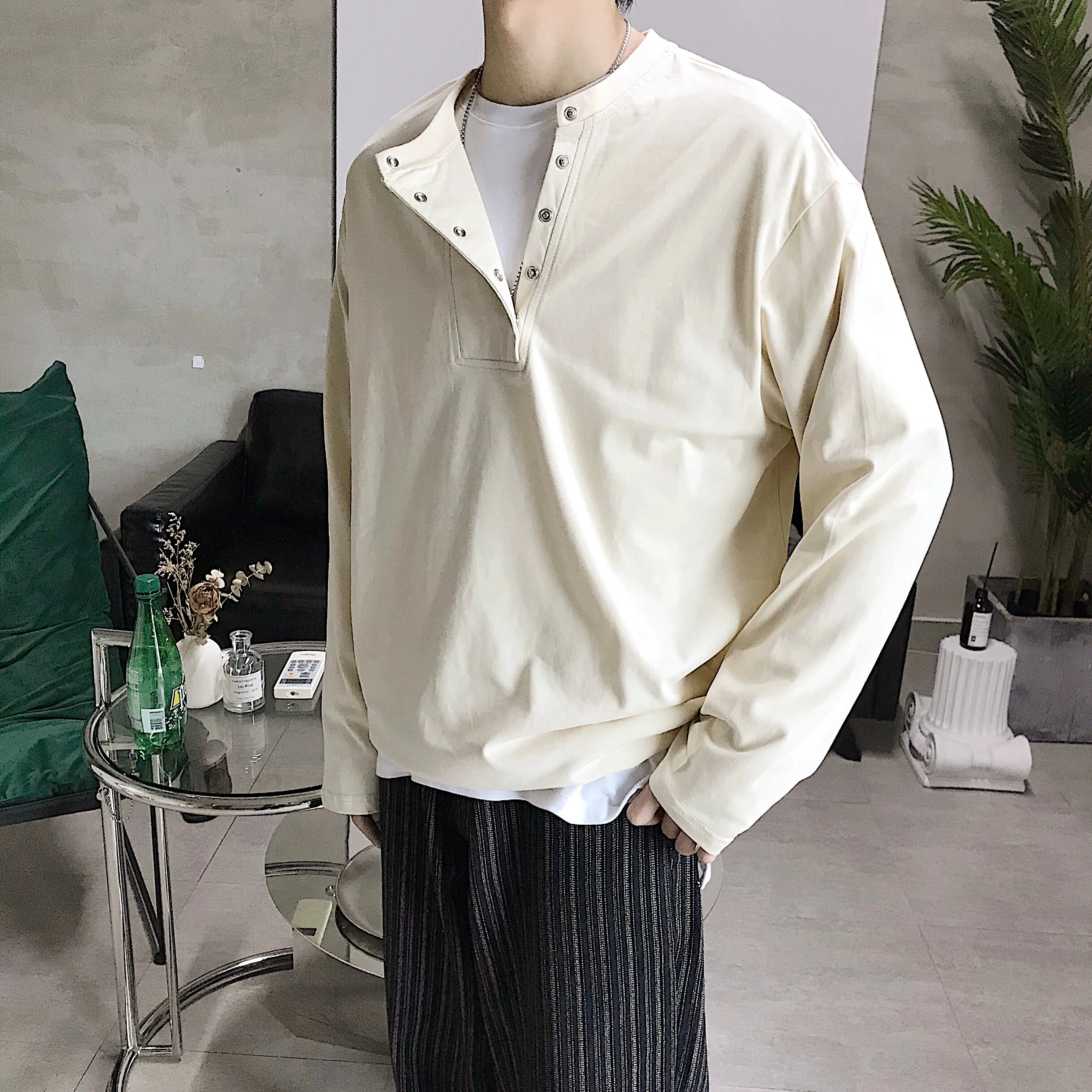 abc Essential Solid Color Shirt Maxct