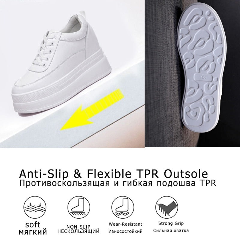 Women's 9cm Platform Wedges Closed Sneakers Maxct