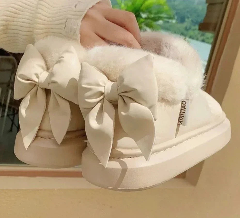 Booties for Women Winter Cute Bow Ankle Boots Maxct