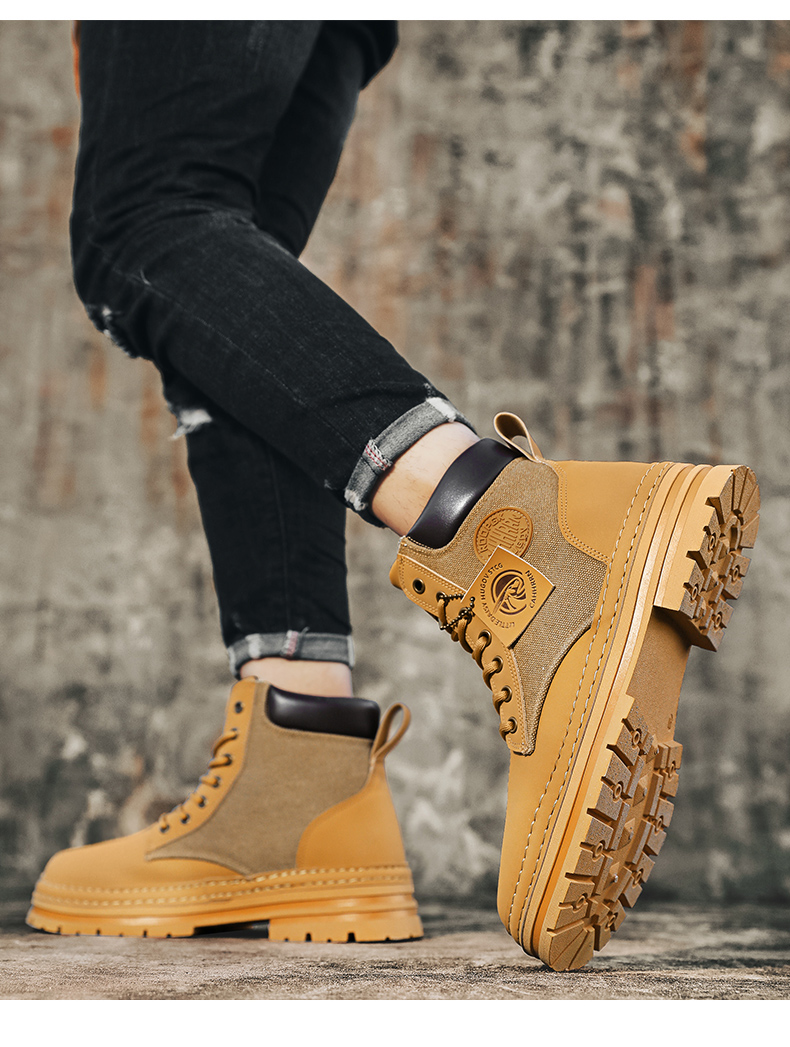 Winter Leather Work Boots: Casual Luxury for Men - true deals club