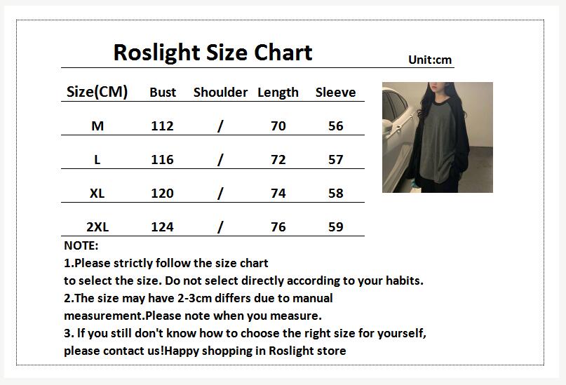 Oversized T-shirt Round Collar Contrast Color Long Sleeve Tops Women Spring Patchwork Kawaii T Shirts Unisex Streetwear