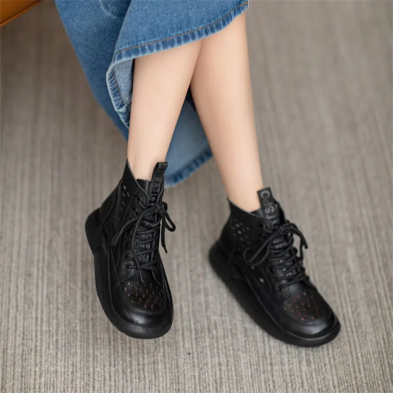 Womens Lace up Summer Boots Maxct