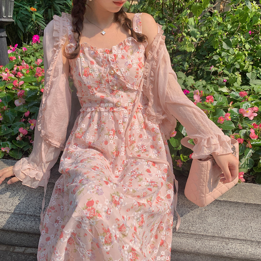 Tea Cup Floral Cami Dress Maxct