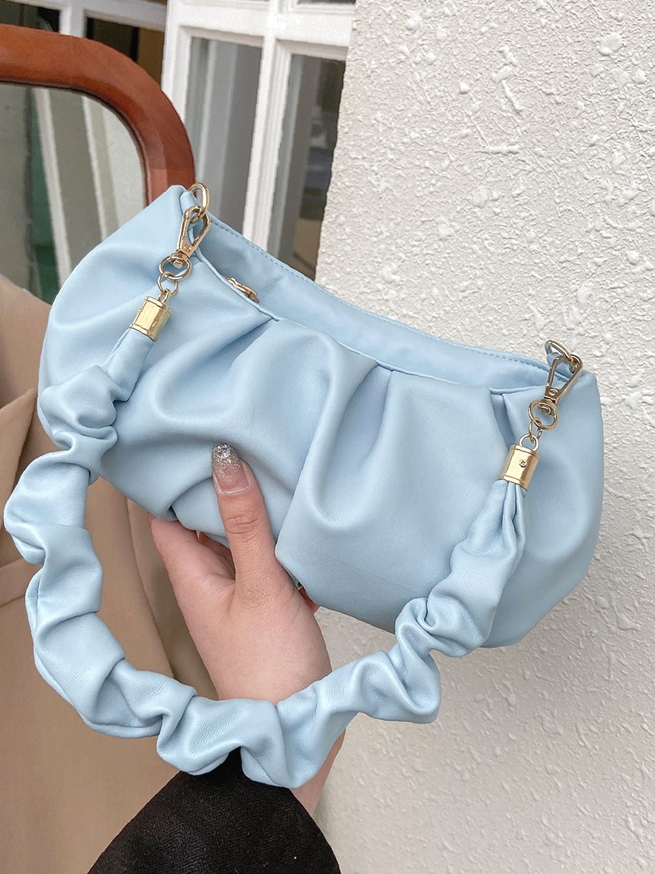 Bag For Love - Minimalist Ruched Bag  - Women Maxct Bags