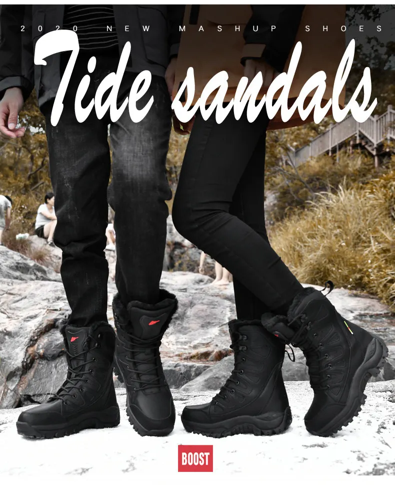 Unisex High Top Warm Plush Snow Boots - true-deals-club