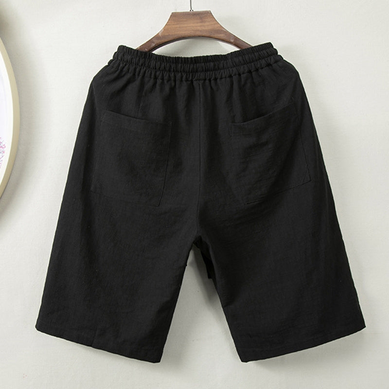 Maxct Summer Cotton Linen Loose Shorts