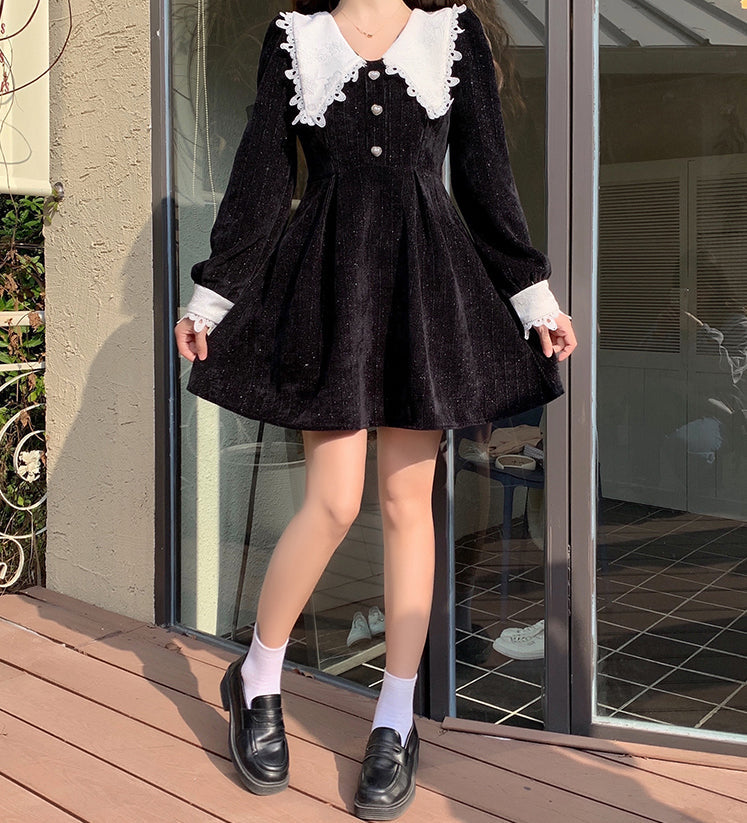Sweet Love Peter Pan Knit Dress Maxct