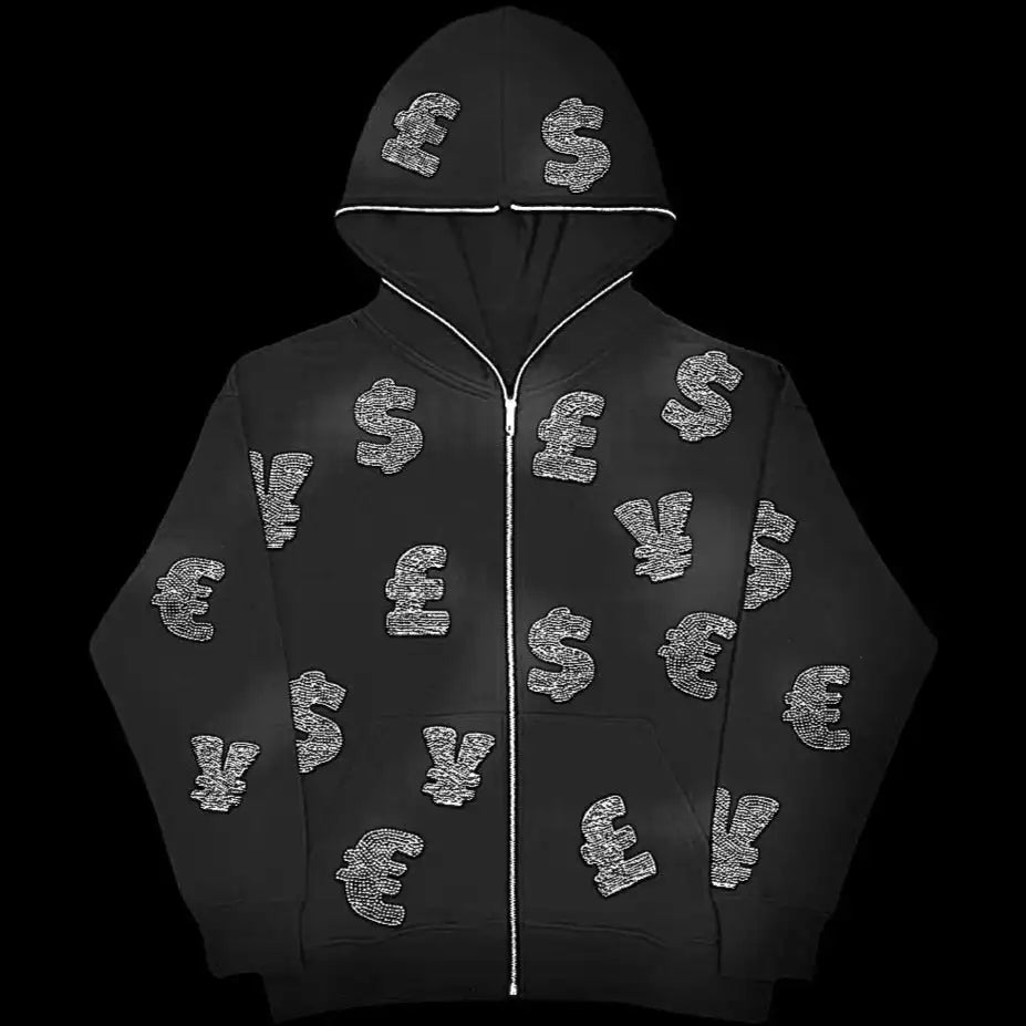 Maxct Y2K Women's Men's Hoodies Clothing Long Sleeve Pullover Sweatshirt Streewear Oversize hi-pop tops Hooded Shirt kpop hot drilling