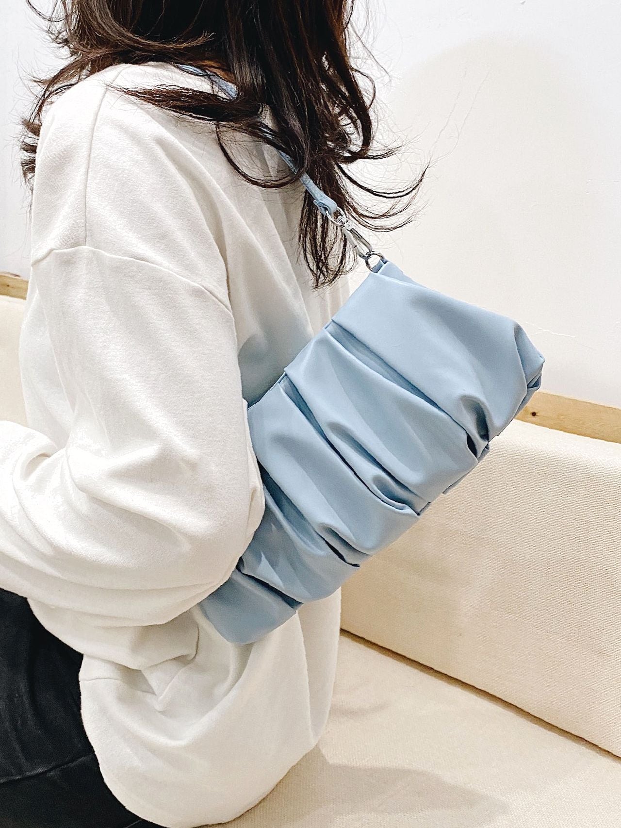 Bag For Love - Minimalist Ruched Bag  - Women Maxct Bags