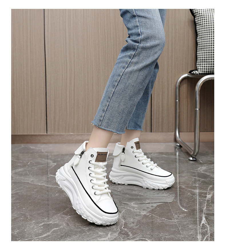 Comfort Elevated Luxury Fashion High-Top Platform Sneakers for Women
