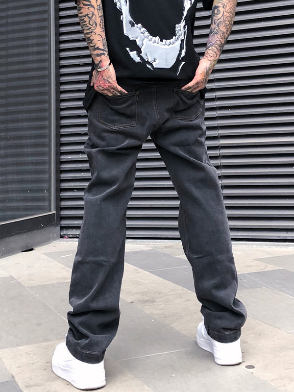Men's Washed Revenge Straight Leg Jeans Maxct