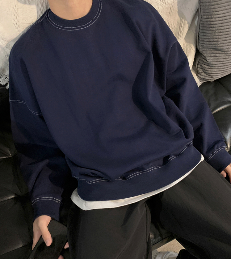 Maxct 3176 Navy Blue Crewneck Sweater