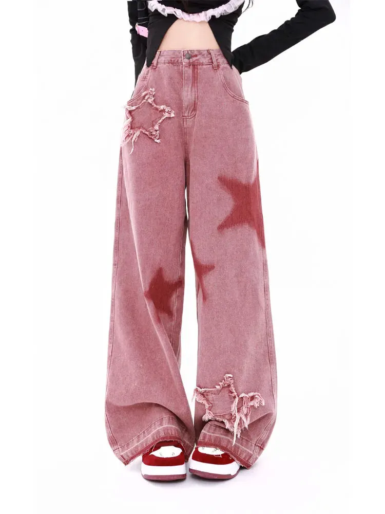 Flared Jeans Thin Retro Mopping Pants Maxct