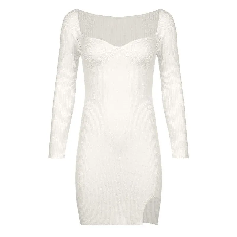 Shoreside Long Sleeve Knitted Mini Dress Maxct