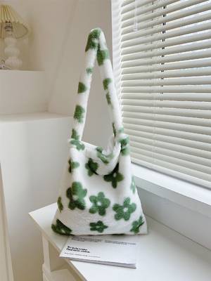 Bag For Love - Floral Pattern Fluffy Maxct Bag - Women Maxct Bags