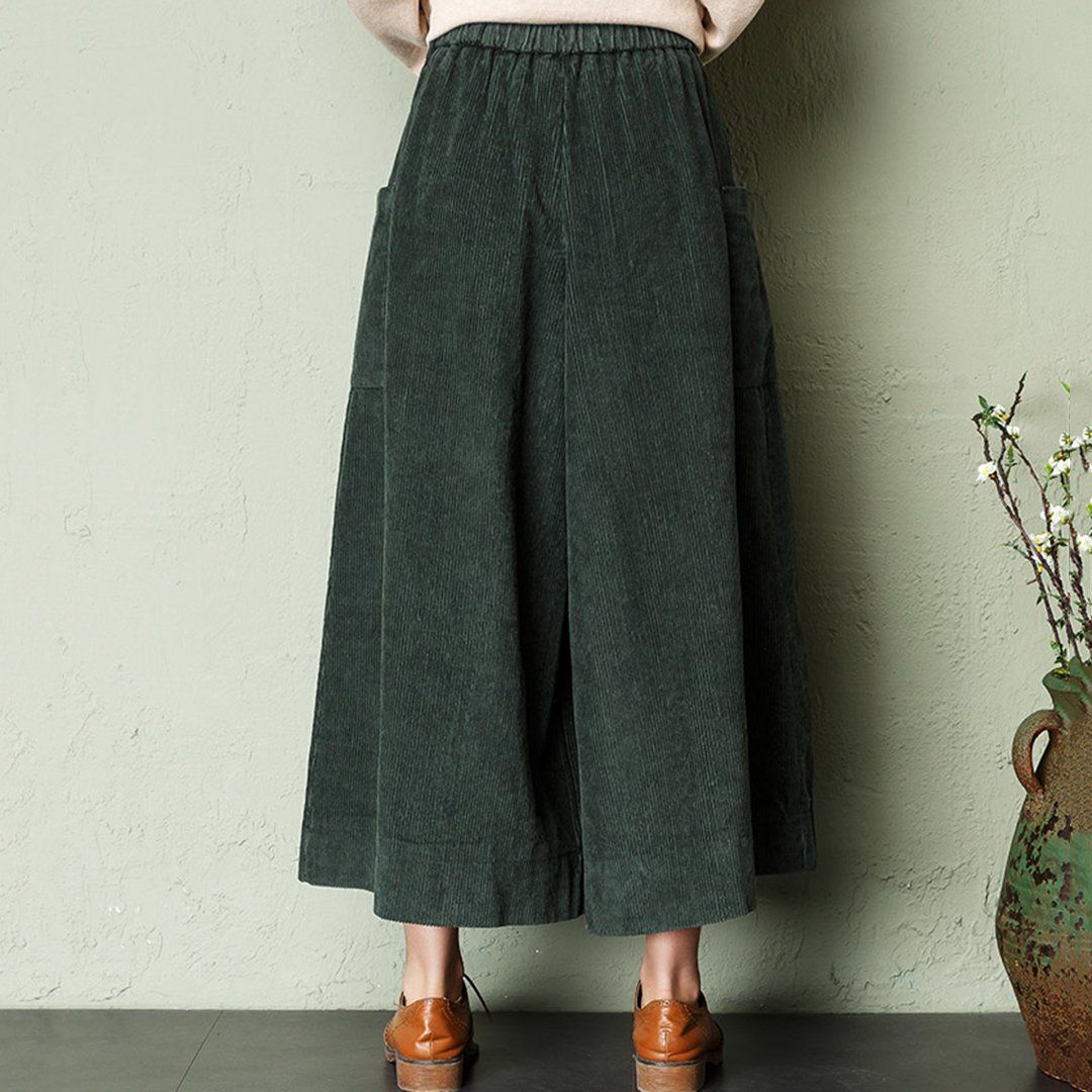 Maxct Autumn Winter Loose Corduroy Wide Leg Pants