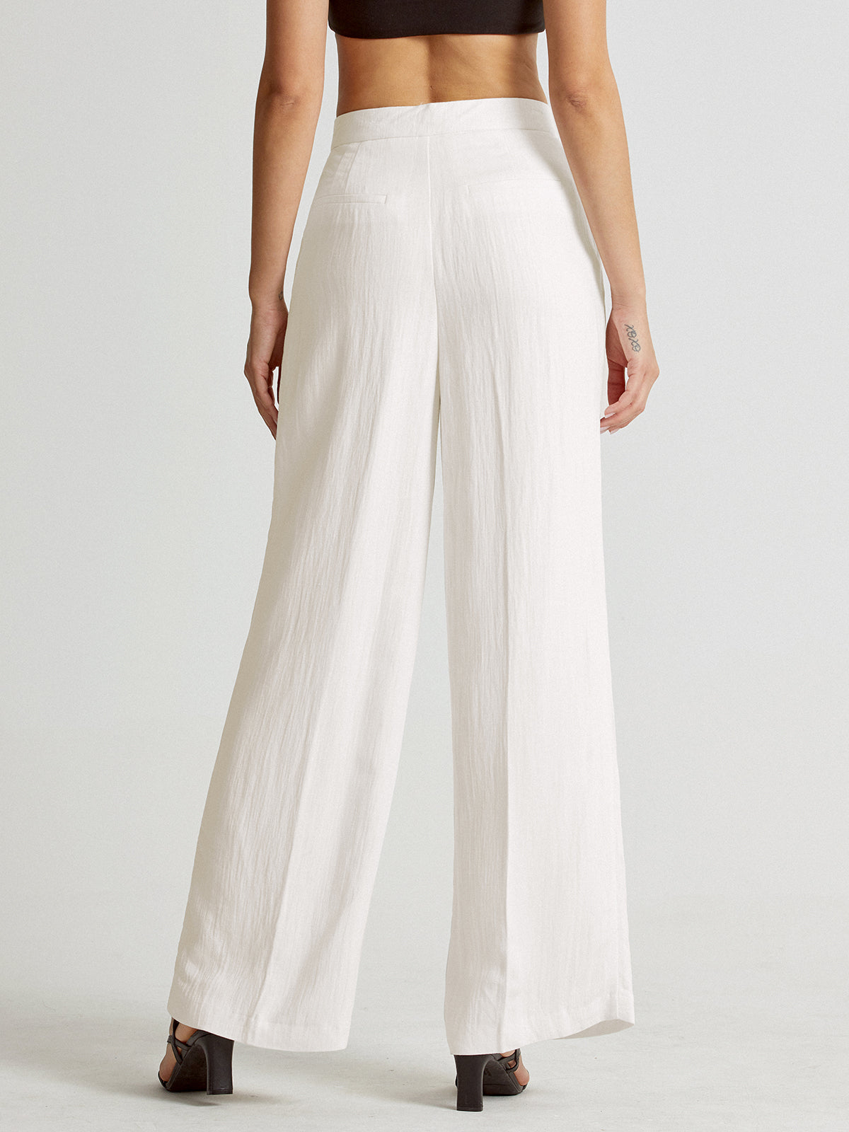 Maxct High Waisted Wide Leg Linen Pants