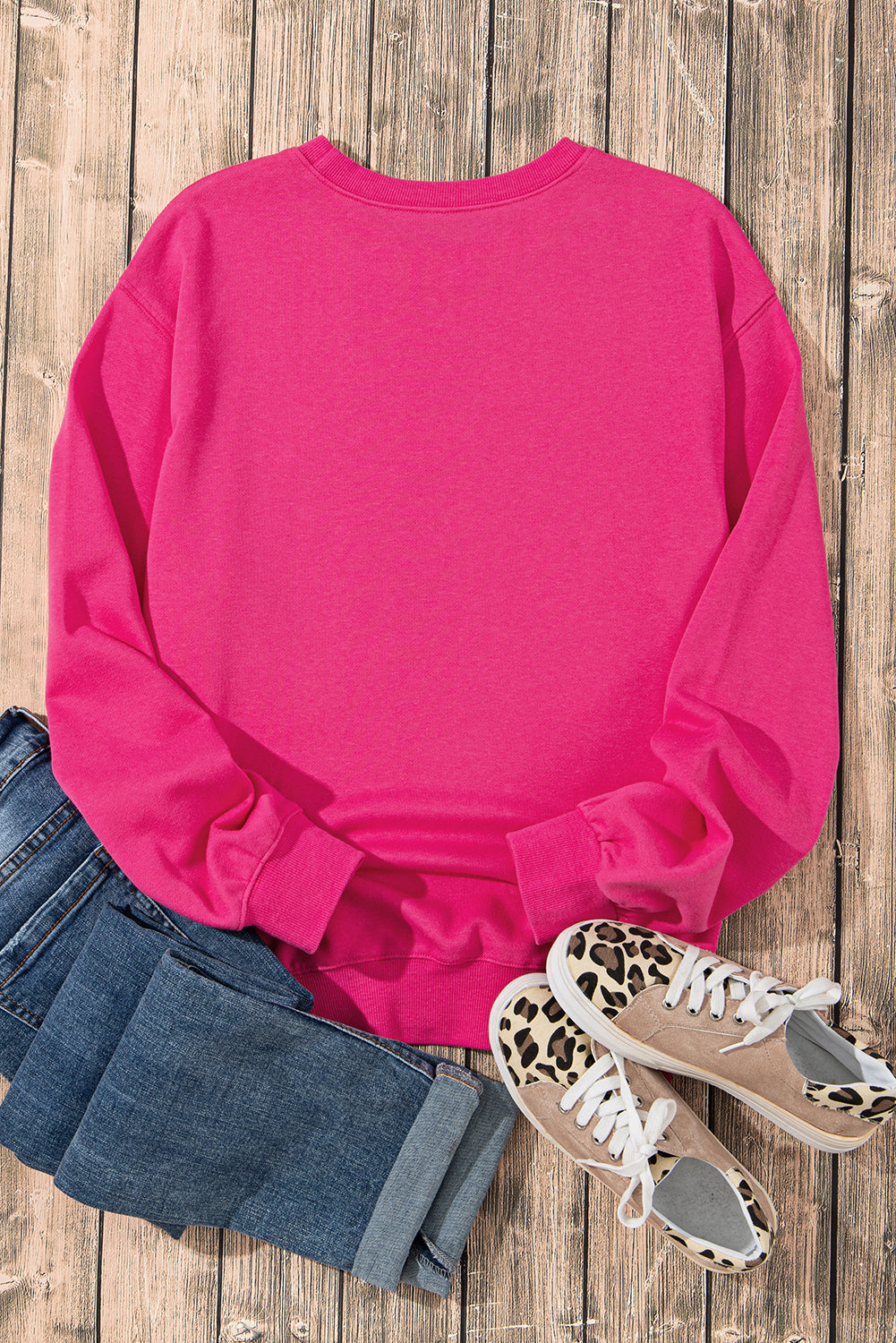Maxct &Heart Patch Long Sleeve Sweatshirt