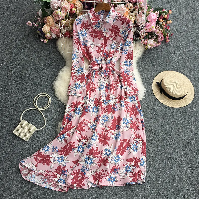 Maxct Maxct Long-Sleeved Dress With Large Flowers
