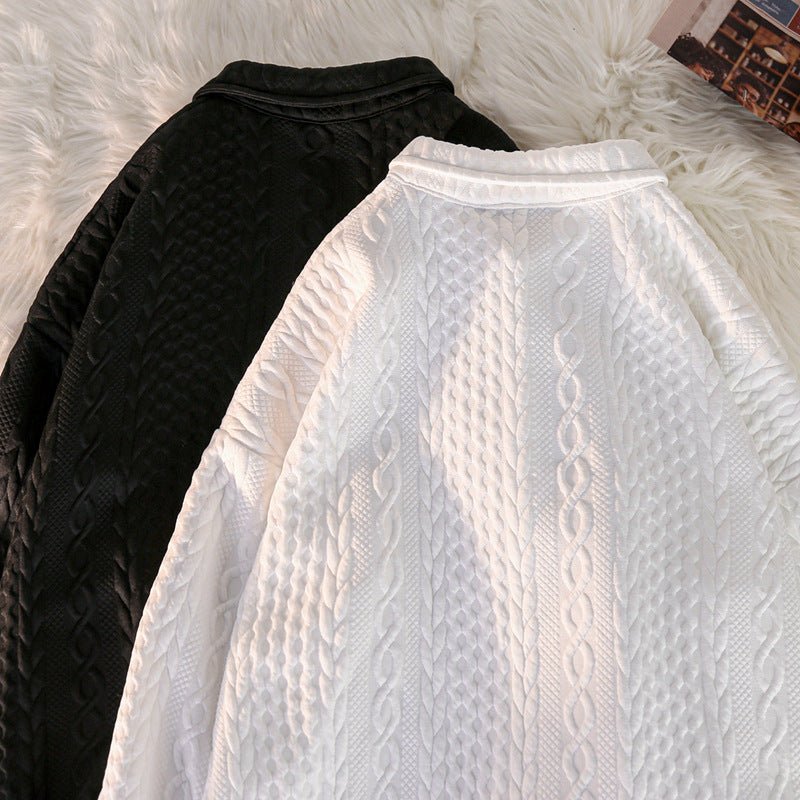 Maxct Kami No.2133 Twisted Knitted Collar Shirt