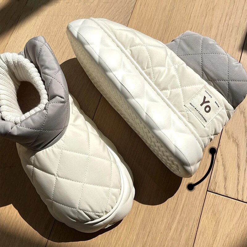 Warm Waterproof Plush Ankle Boots Slippers for Women - true deals club