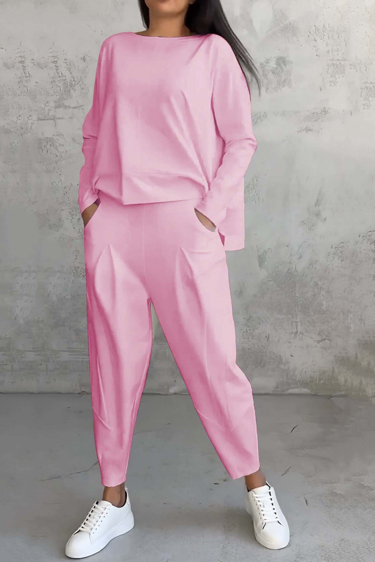 Maxct High Low Hem Sweatshirt Set