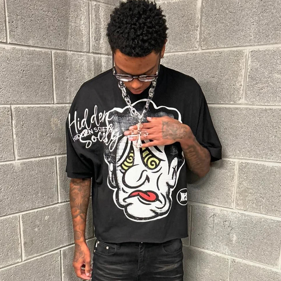 Maxct Y2K Fashion Clothes Harajuku Cartoon Character Graphic Printed T Shirt Casual Drop Sleeves Cotton Oversized T Shirt Mens Womens 1017