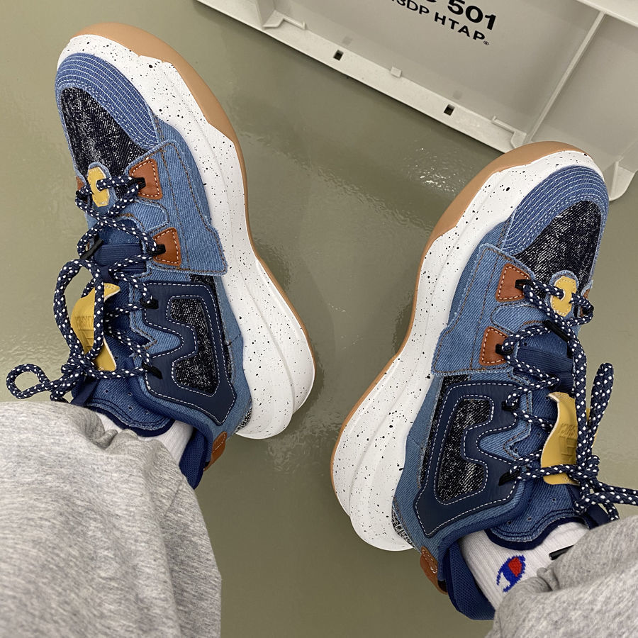 Canvas Sneakers Denim Fabric for Men Maxct