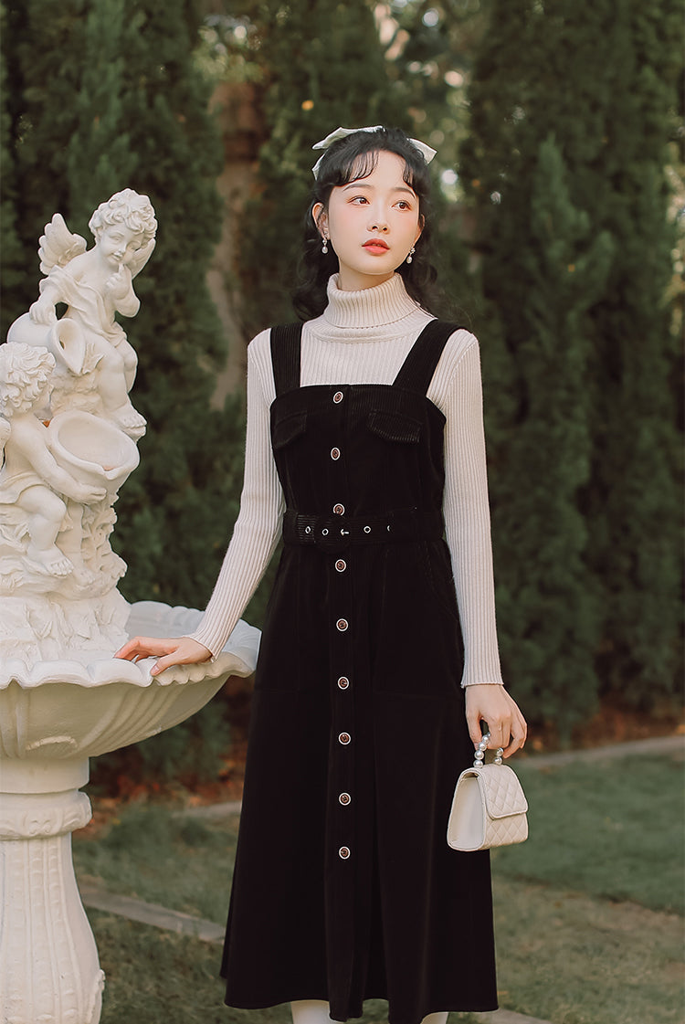 Corduroy Button Up Midi Dress Maxct