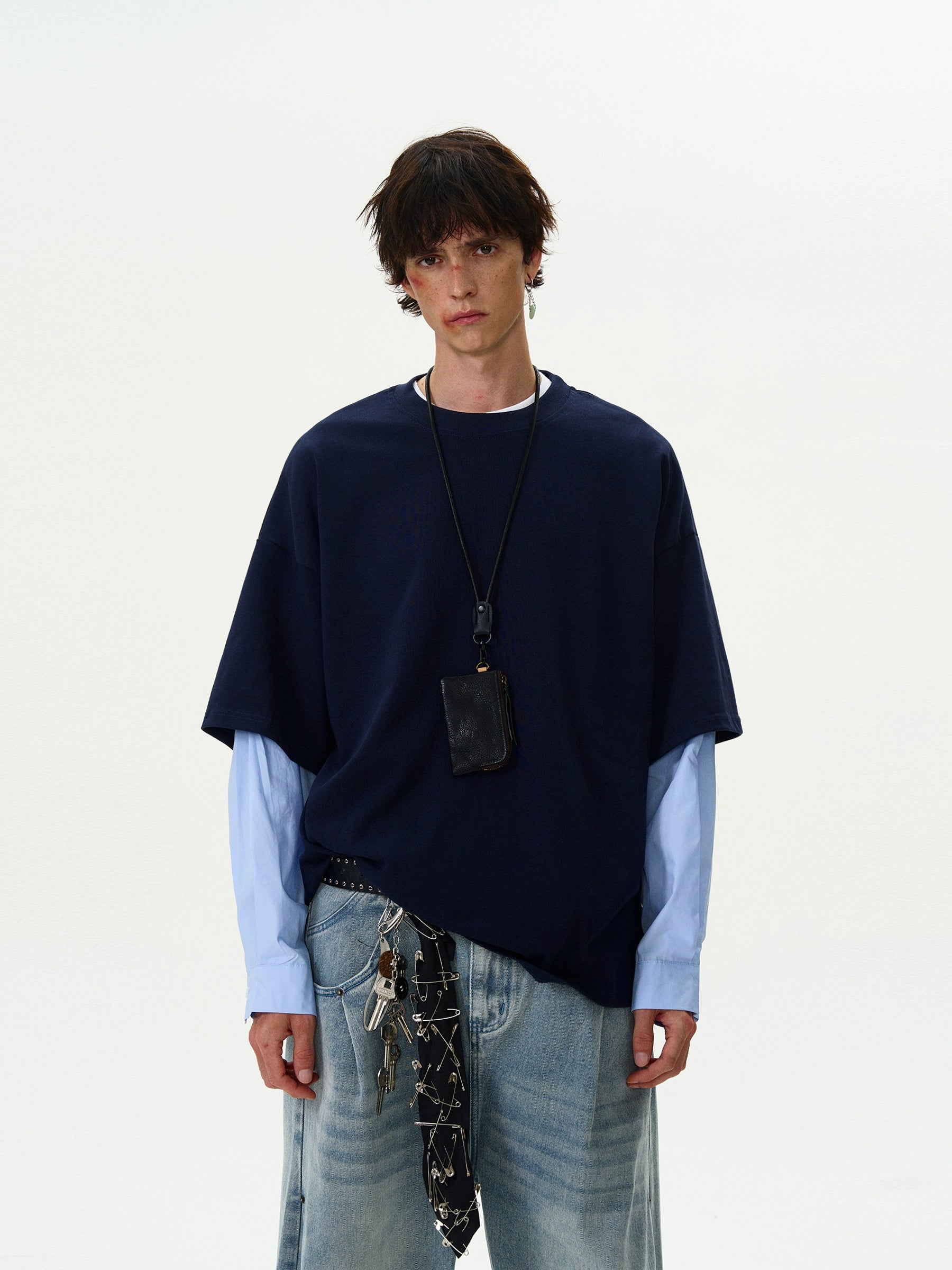 Madwitch Fake Two Piece Loose Shirt Maxct