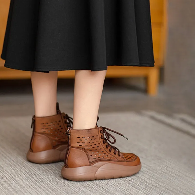 Womens Lace up Summer Boots Maxct