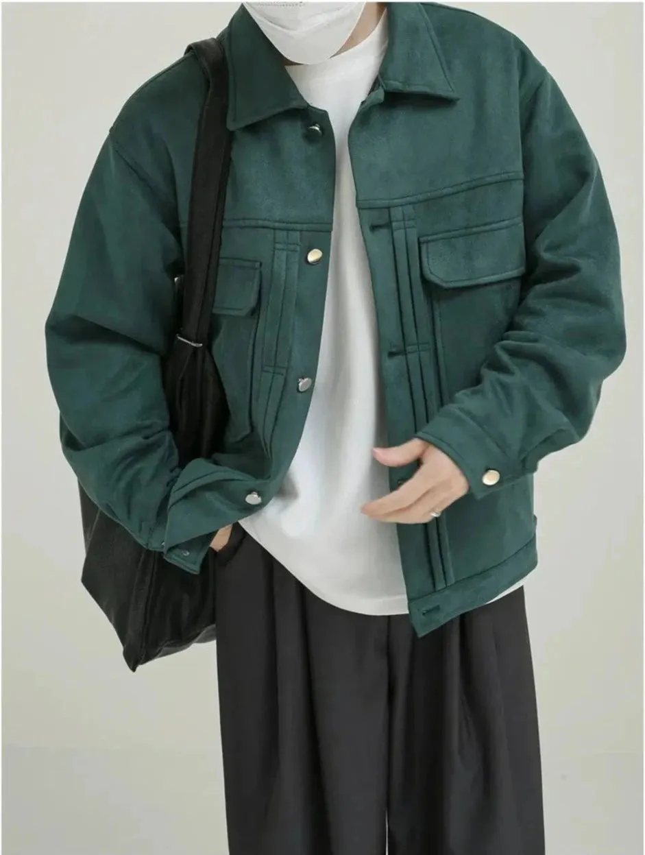 Maxct Suede Jacket with Large Pockets