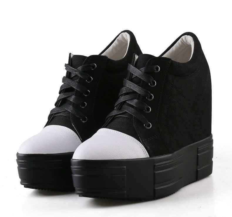 Women's 13cm Round Toe Denim Sneakers - true deals club