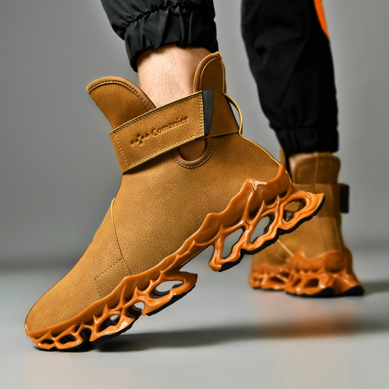 Warm Plush High-top Blade Sneakers - true deals club