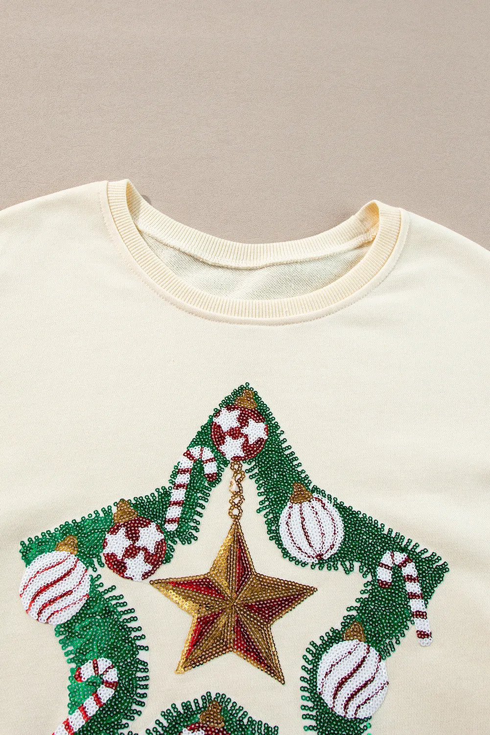 Maxct &Color Block Star Side Slit Lantern Sleeve Sweatshirt