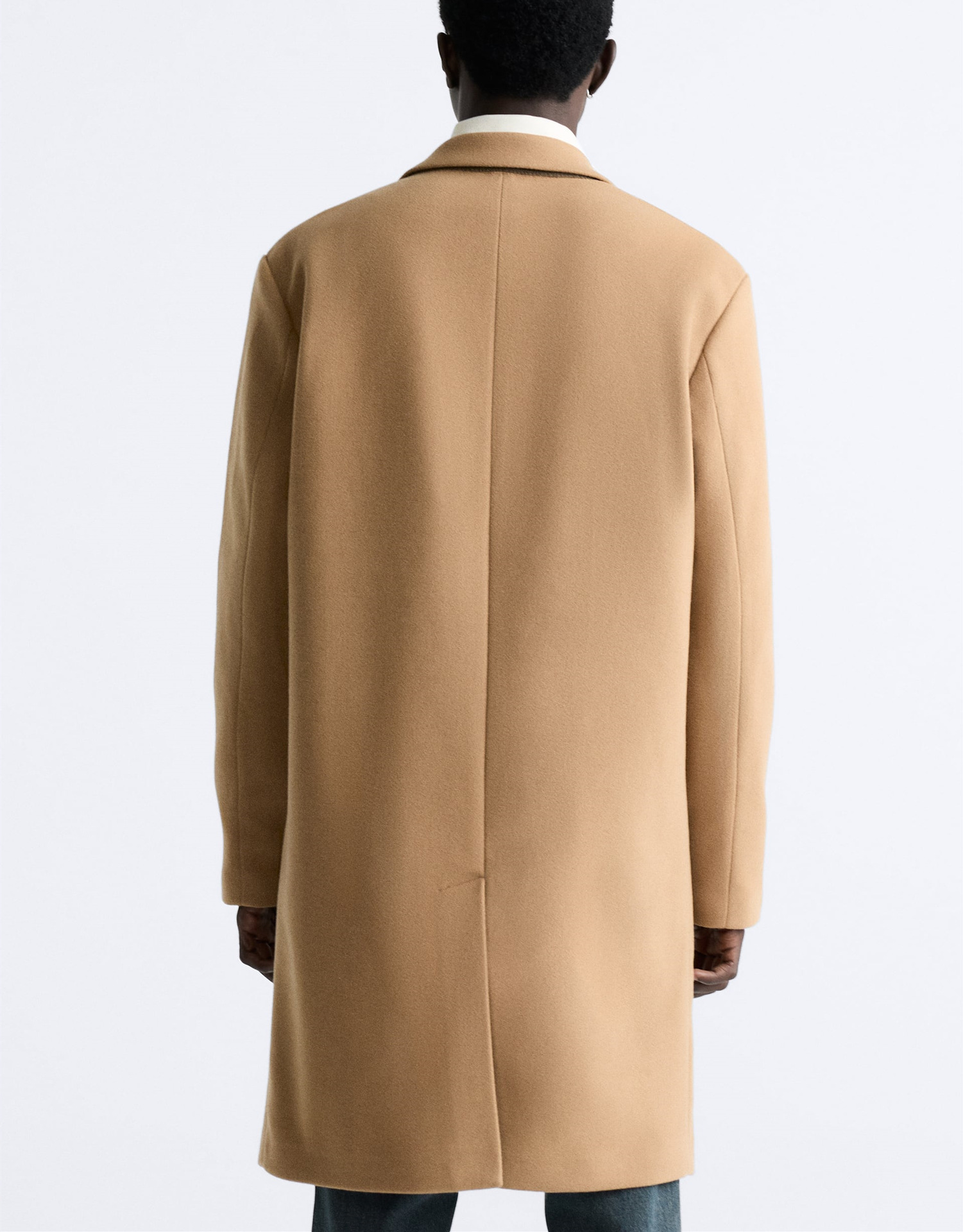 &NEW TPQ Men's Woolen Mid-Length Coat