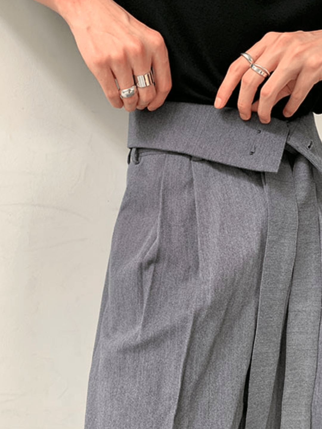 Maxct [COLN] high-waisted straight-leg pants NA321